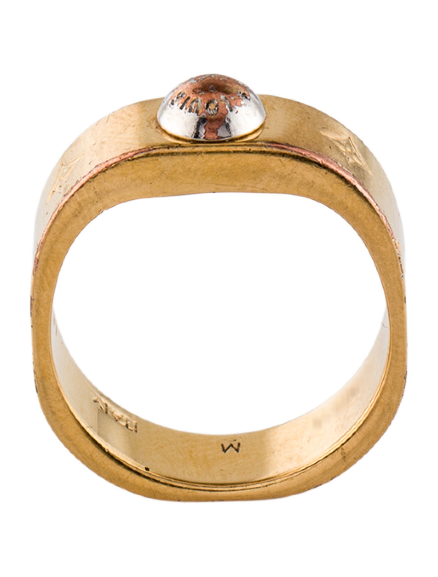 Louis Vuitton Two-Tone Nanogram Ring